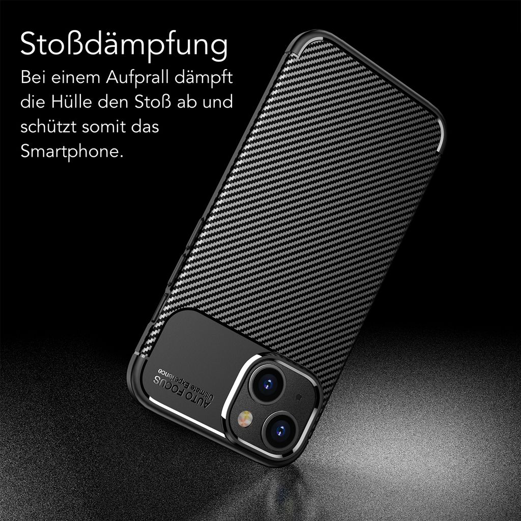 AVANA iPhone 15 Hülle Silikon Schutzhülle Slim Case Schwarz Produktbild 5