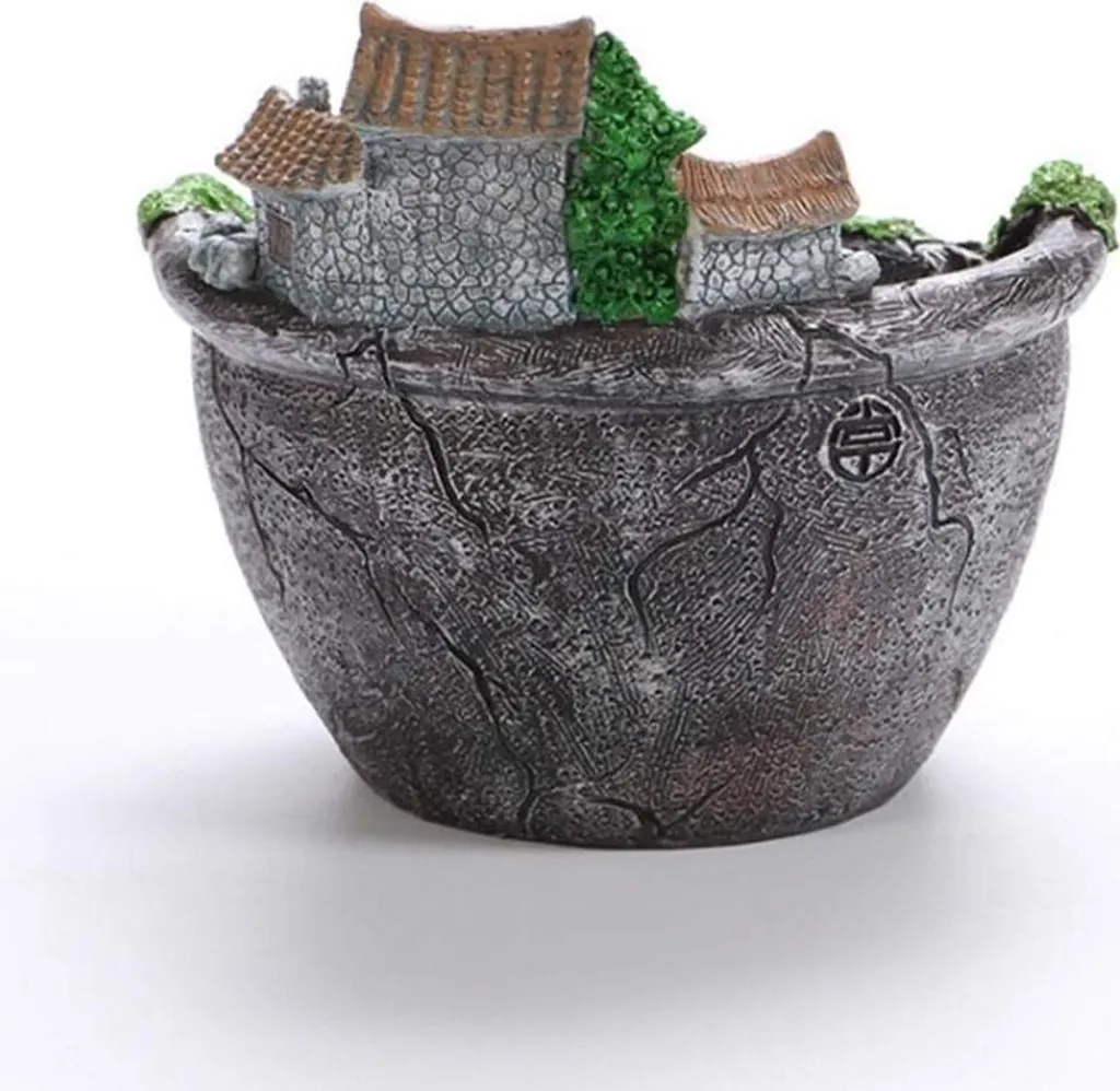 Pot de fleurs créatif micro-paysager en résine pour succulentes d'art