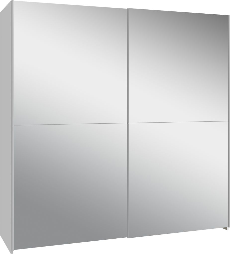 Furniture24 Kleiderschrank Schach&Matt Shms42235-120 Schwebetürenschrank Forte Weiß