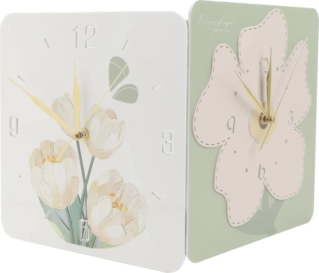 Horloge d'angle décorative moderne double face silencieuse et design