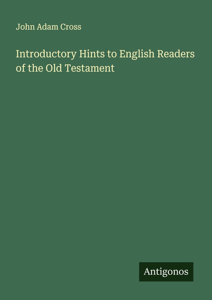 Einführende Hinweise für englische Leser des Alten Testaments