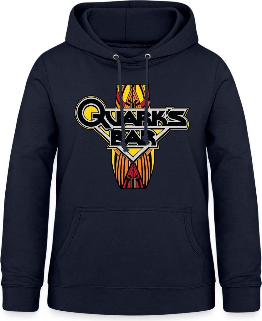 Spreadshirt Star Trek Deep Space Nine Quark ́s Bar Damen Hoodie, XXL, Navy