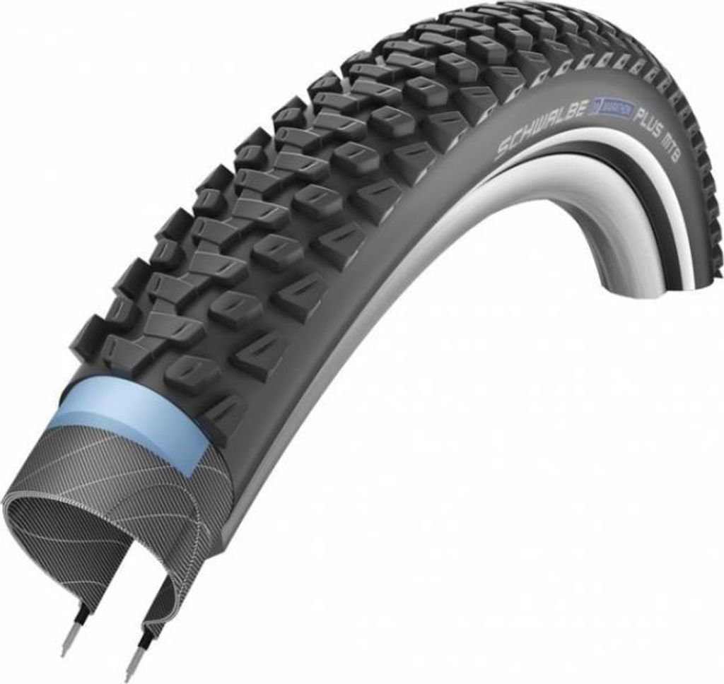 Schwalbe 1x Reifen Marathon Plus MTB HS468 26x2.10 Zoll 54-559 sw-TwinSk.Refl...