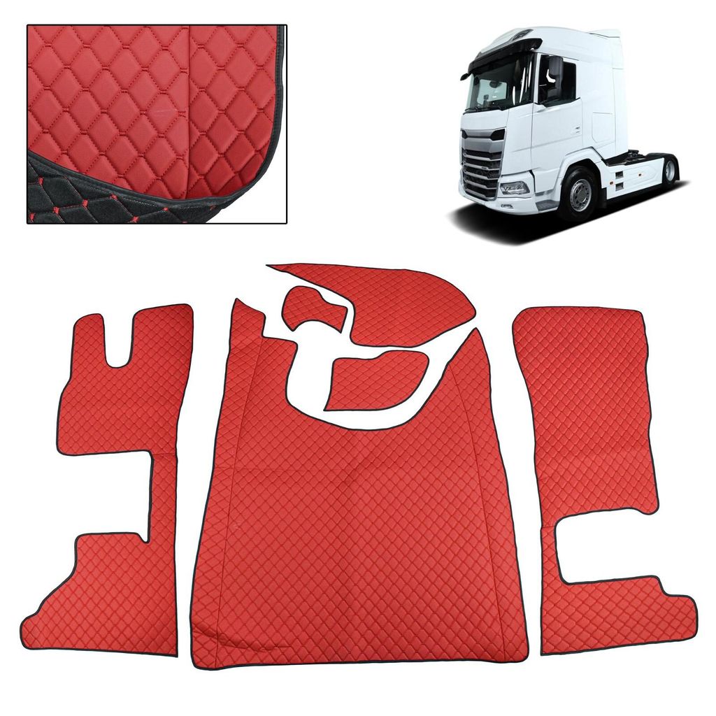 LKW LUX Fußmatten Für DAF XG XG+  Rote Automatisch Produktbild 