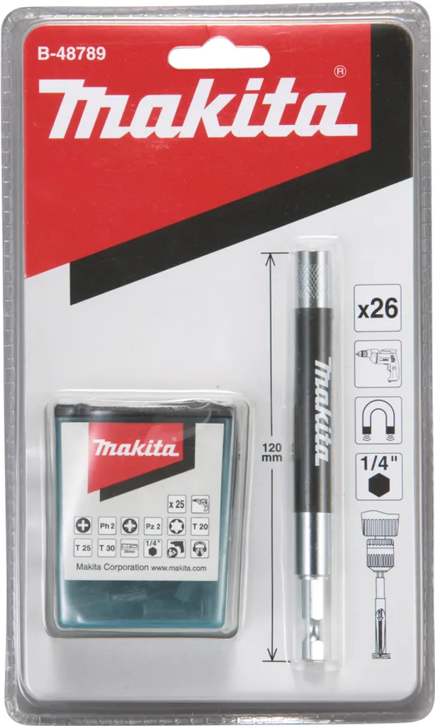 Porte-embouts Magnétique Makita 120 mm avec Guide Coulissant de Sécurité