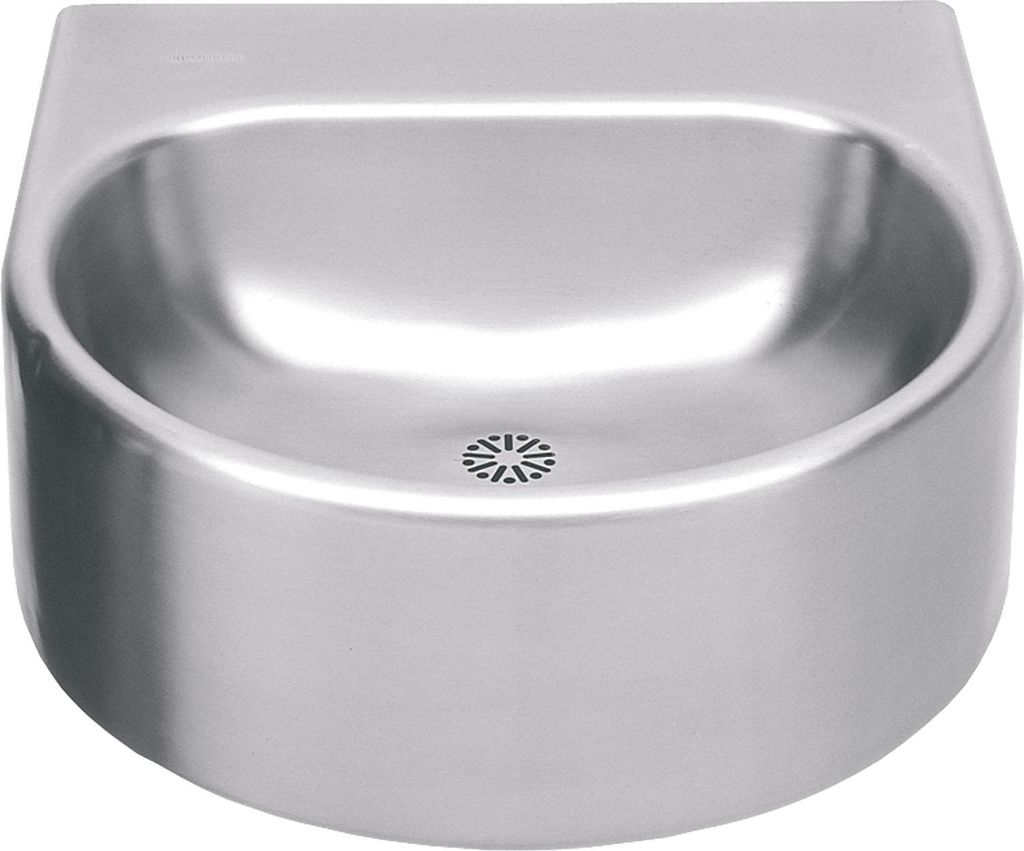 KWC AR Einzelwaschtisch, ANIMA, Edelstahl, 460x230x490 mm, ohne Hahnloch