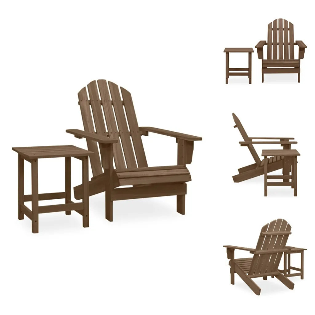 Sedia da Giardino Adirondack Marrone vidaXL in Vero Legno