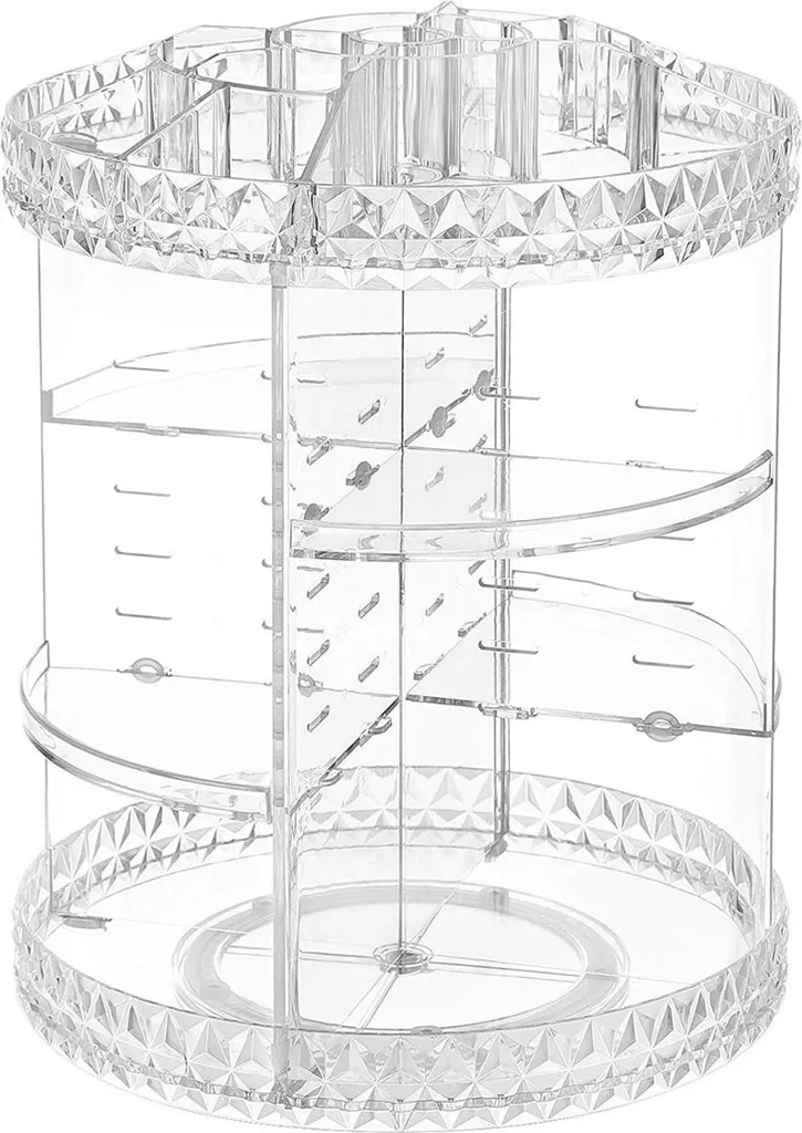 Présentoir rotatif carrousel à bijoux en acrylique pour rangement efficace