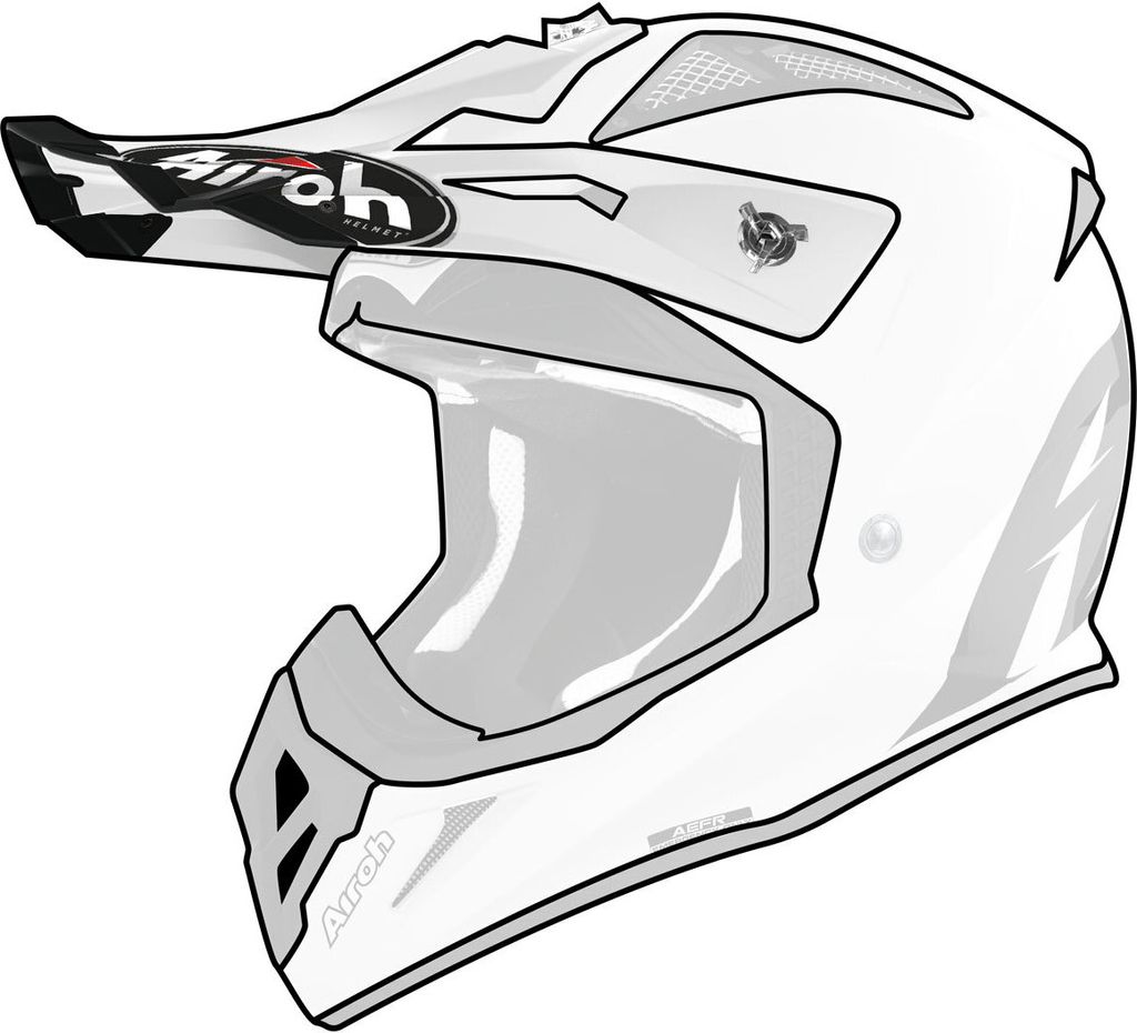 Casque Airoh Aviator ACE blanc brillant Image du produit 