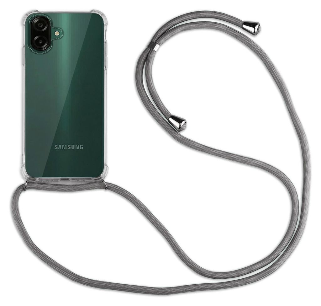 Betterfon Handykette für Samsung Galaxy A07 Hülle mit Kordel zum Umhängen Grau
