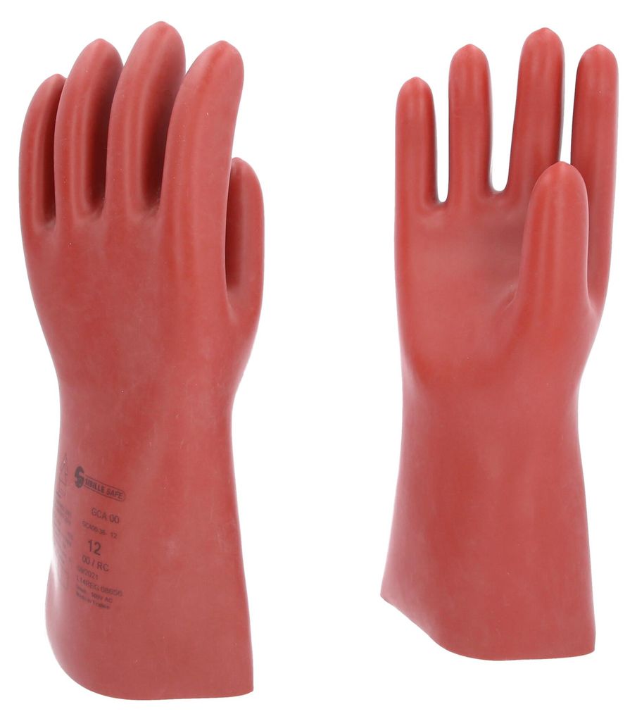KS Tools Elektriker-Schutzhandschuh mit mechanischen und thermischen Schutz, Größe 12, Klasse 00, rot