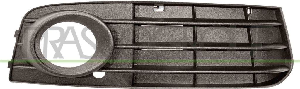 PRASCO Lüftungsgitter Grill Stoßfänger für AUDI A4 Avant (8K5, B8) mit Loch/Löchern für Nebellampen