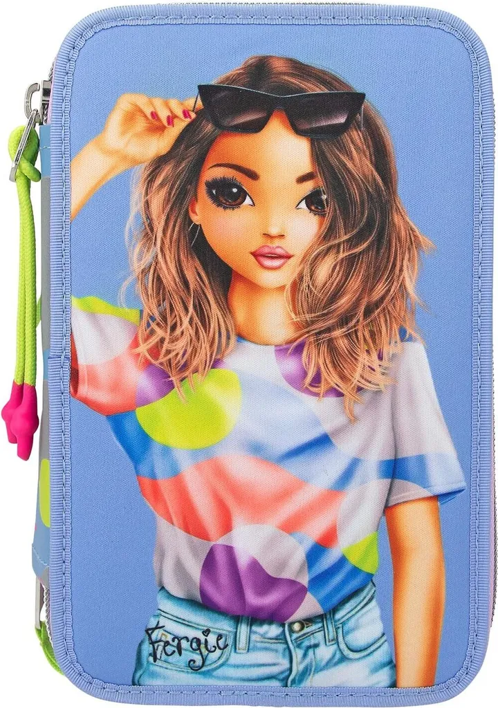 TOPModel Trousse à Crayons 3 Compartiments FLASH - Garnie et Stylée