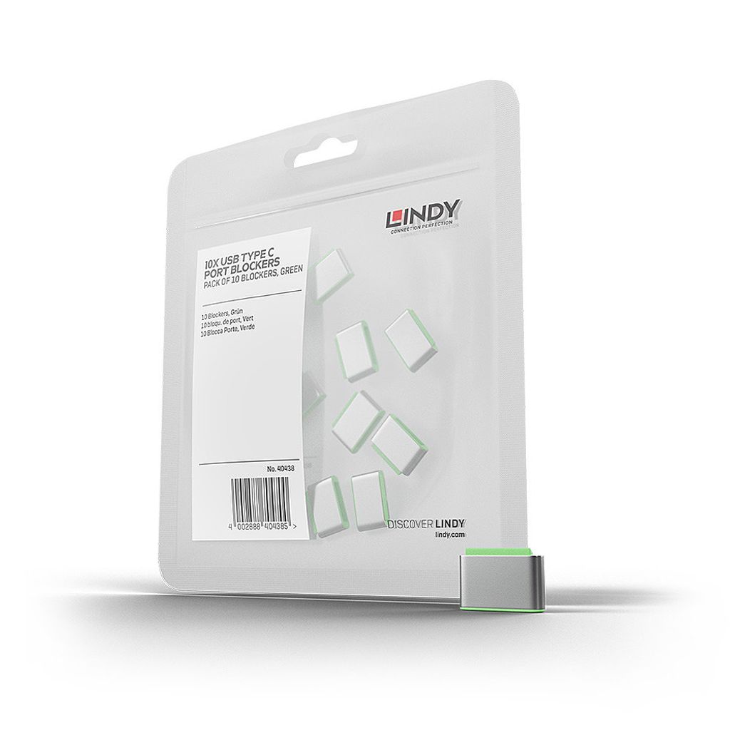 USB Typ C Port Schloss 10 Stück (grün, Schlüssel separat Produktbild 