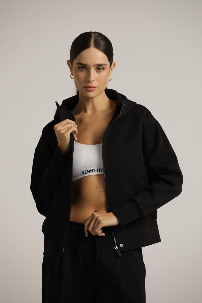 Kapuzenjacke mit verdecktem Reißverschluss | Kenneth Cole