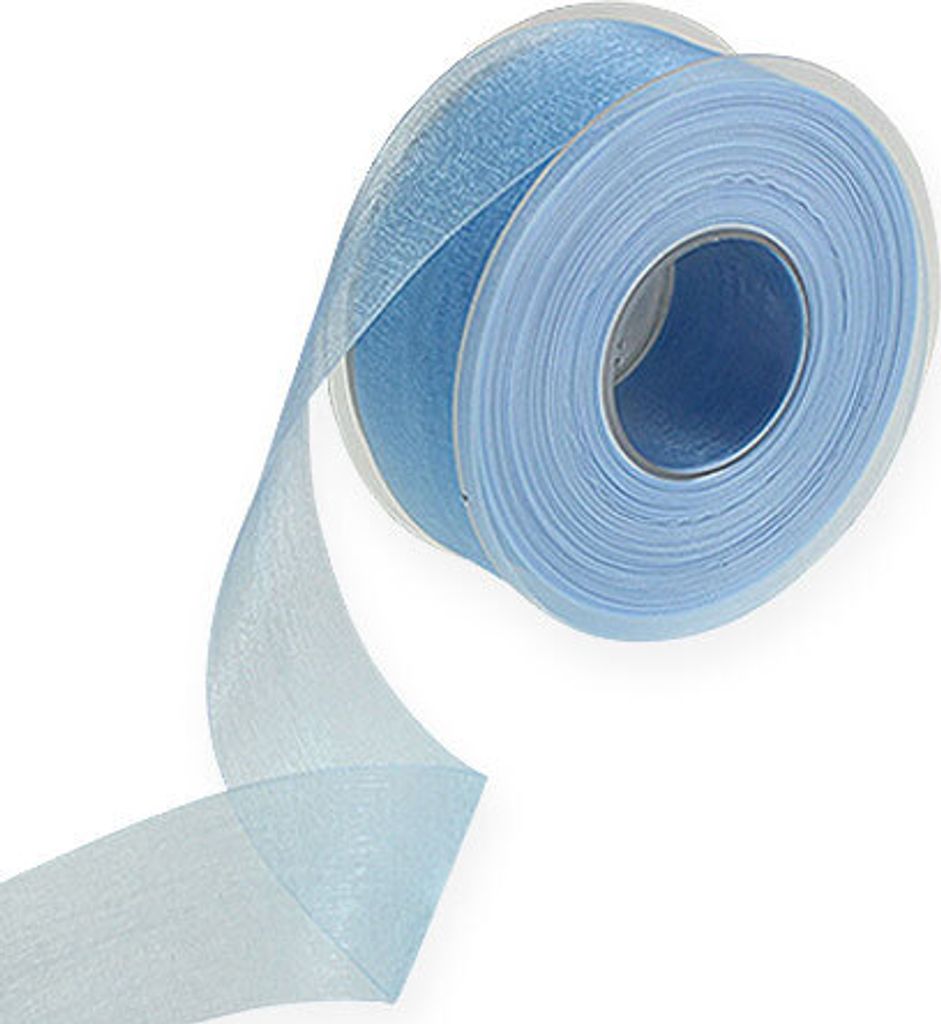 Organzaband Blau 40mm x 50m Dekorativ Hochzeit Party