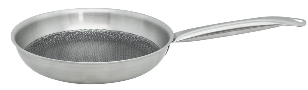 ELO Relief Solution Bratpfanne Edelstahl antihaftbeschichtet Induktion silberfarben 24cm