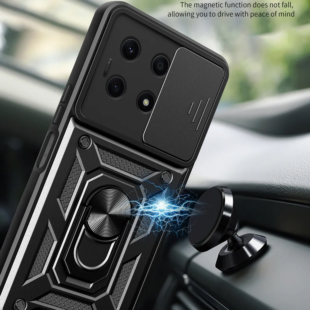 Custodia Honor X8a Silicone Argento: Design con Anello e Protezione - 3