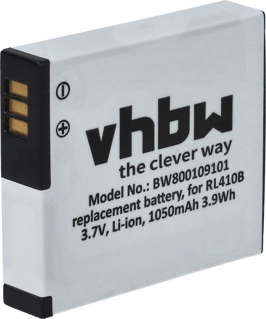 vhbw Akku kompatibel mit Maginon Action Cam AC-800W Kamera (1000 mAh, 3,7 V, Li-Ion)