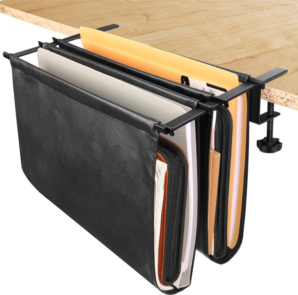 BELLE VOUS Hängender Schreibtisch Organizer - Büro Ablagekorb für A4-Dokumente - Aufbewahrungskorb zum Aufhängen - Schreibtisch Seitenaufbewahr...