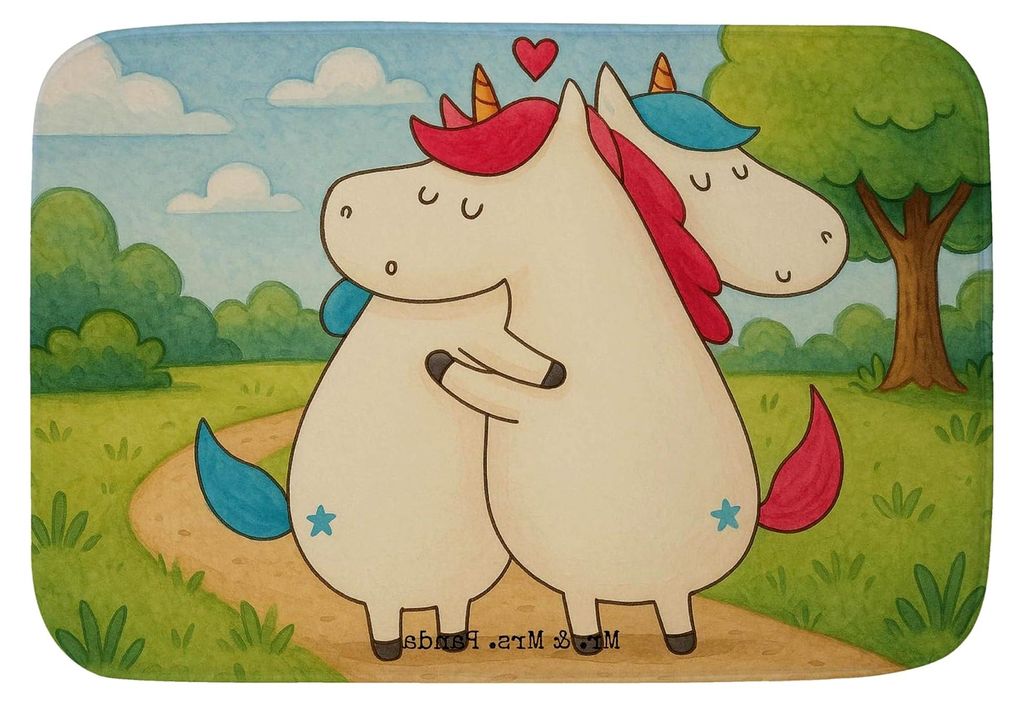 Badematte Einhorn Design - Geschenk, Lustig, Badteppich, Spruch, Badvorleger, Badezimmerteppich, Einhörner, Duschvorleger, Valentinstag