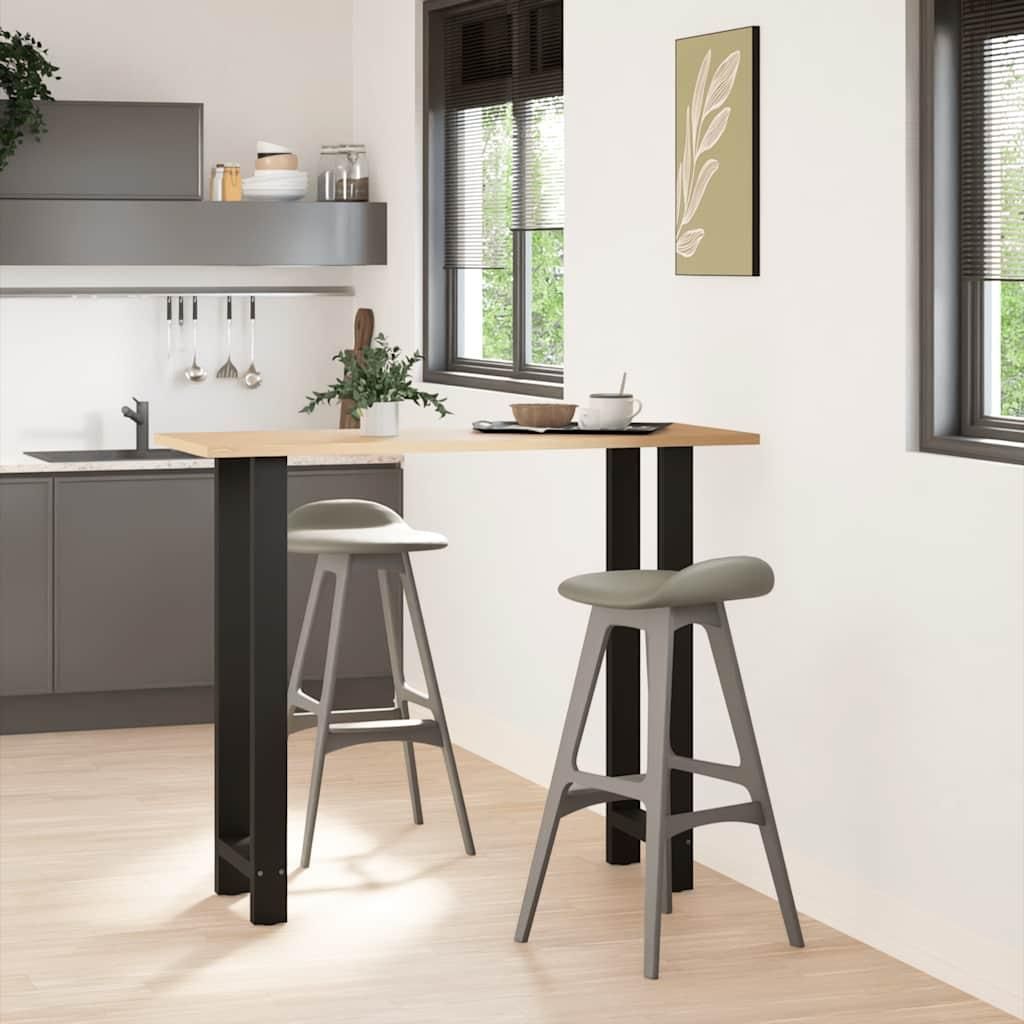 vidaXL Gambe tavolo bar nero 2 pezzi 40x(110-111) cm Immagine del prodotto 