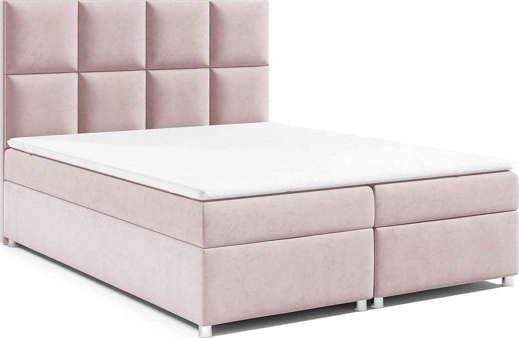 Best for Home Boxspringbett mit Bettkasten Trinity K-2 Bonellfederkern inkl. Topper, mit Lieferung, Aufbau & Entsorgung 140x200-Rosa