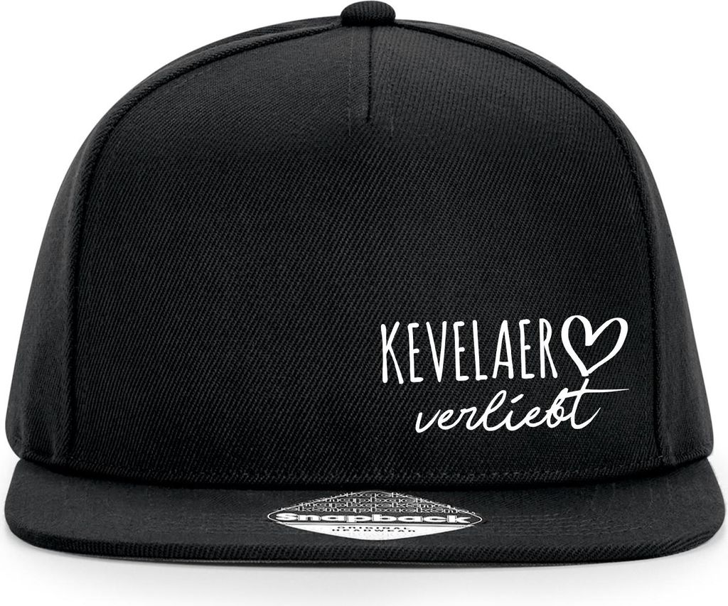 Huuraa Cappy Mütze Kevelaer verliebt Black Polyester Snapback Kappe Geschenkidee