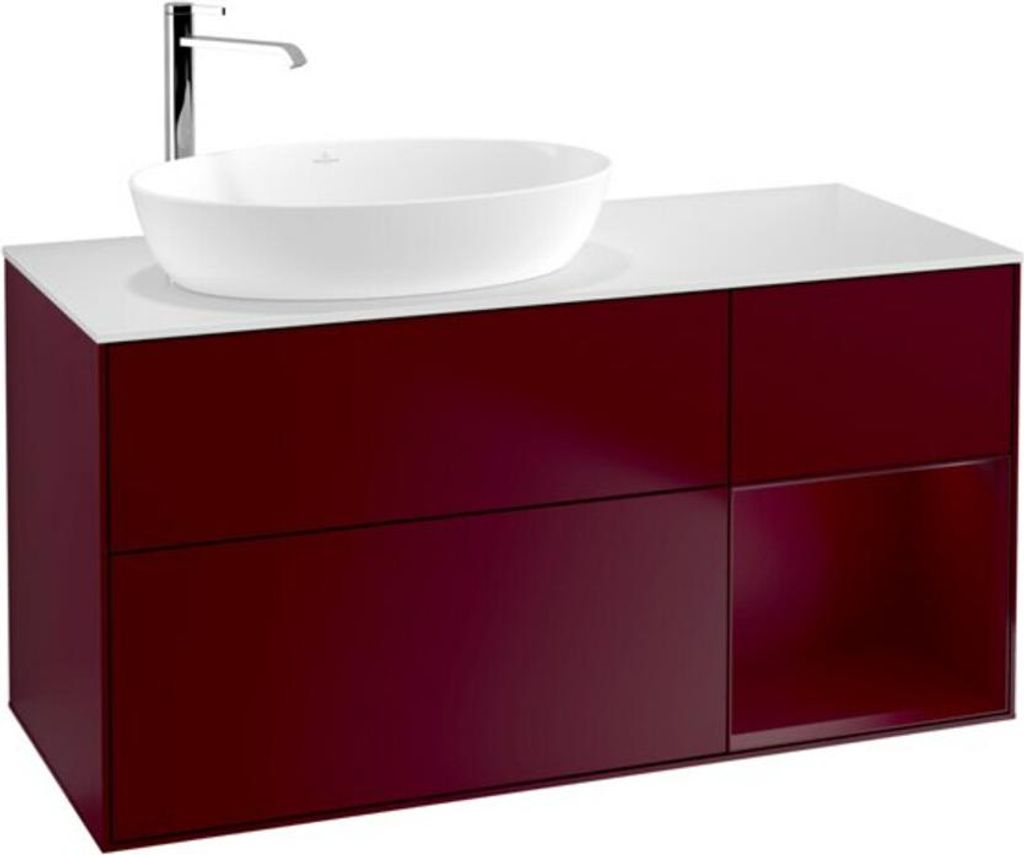 V&B Waschtischunterschrank Wandbeleuchtung Finion 120cm, Pl wh. m, Reg Peo m Lac, Peo m
