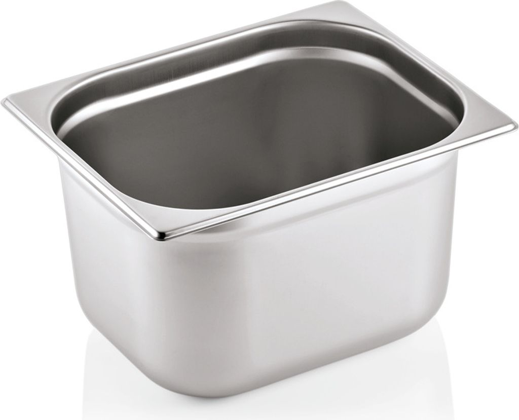 4x WAS Germany GN Behälter 1/2, 11,5 l, Höhe: 200 mm, Chromnickelstahl 18/8, Edelstahl