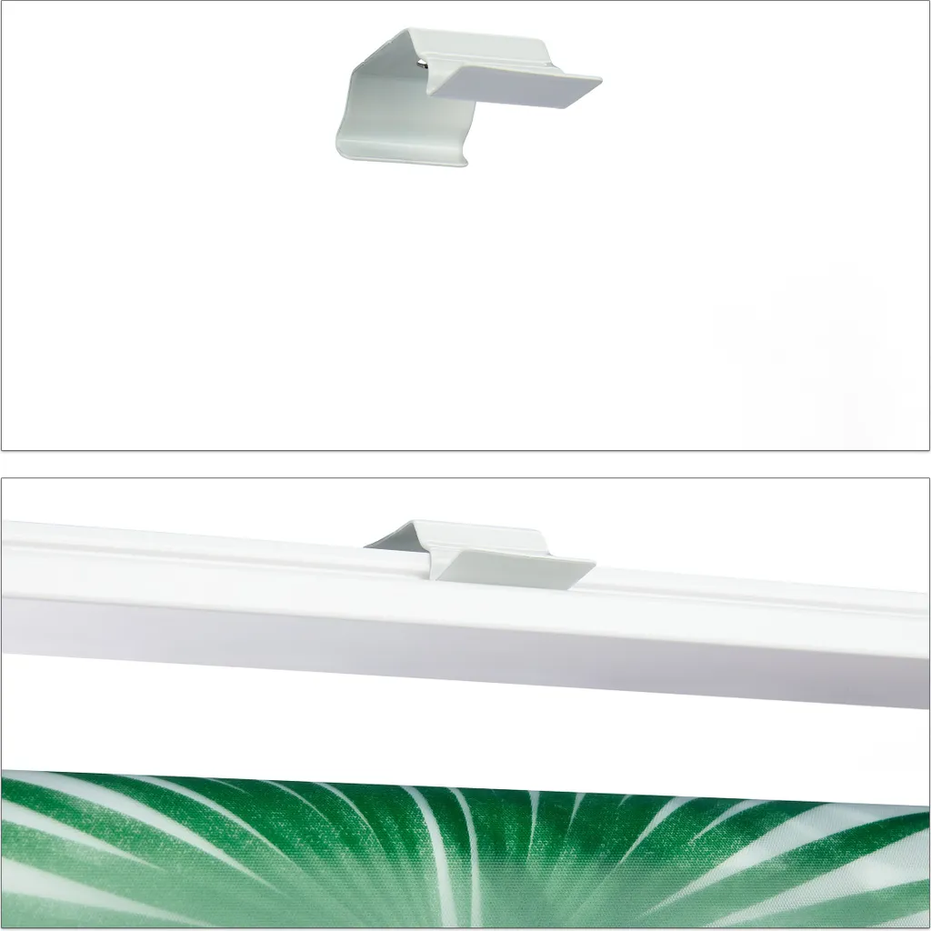 Store de Douche Imperméable Feuilles Vertes avec Fixation Plafond - 9