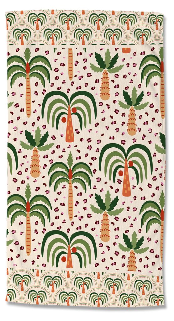 Beach towel Good Morning 100x180 cm - palm trees