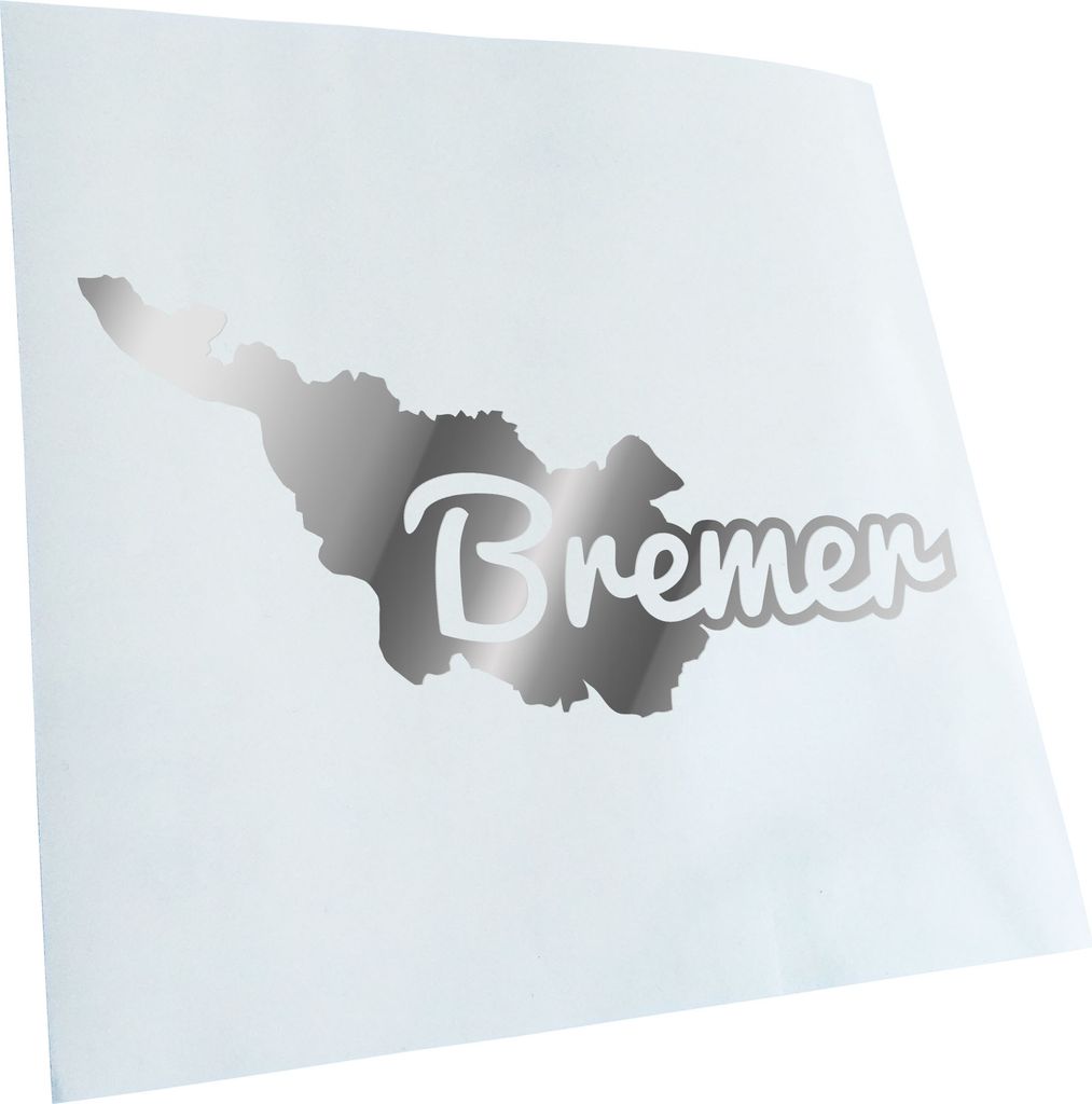 Kiwistar - Autoaufkleber - Bremen Bremer Herkunft - Chrom - 50x25cm - Aufkleber für Auto, Laptop, Fahrrad, LKW, Motorrad mehrfarbig JDM Decal Racing