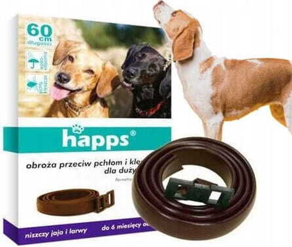 Happs 60cm Floh- und Zeckenhalsband für große Hunde Produktbild 