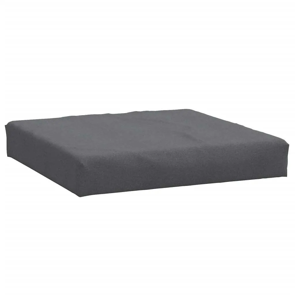 Coussin palette anthracite mélangé en tissu épais 2 pcs robuste