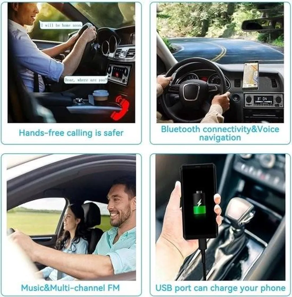Autoradio Bluetooth Anti-Bruit avec Mains Libres et Lecteur MP3 USB