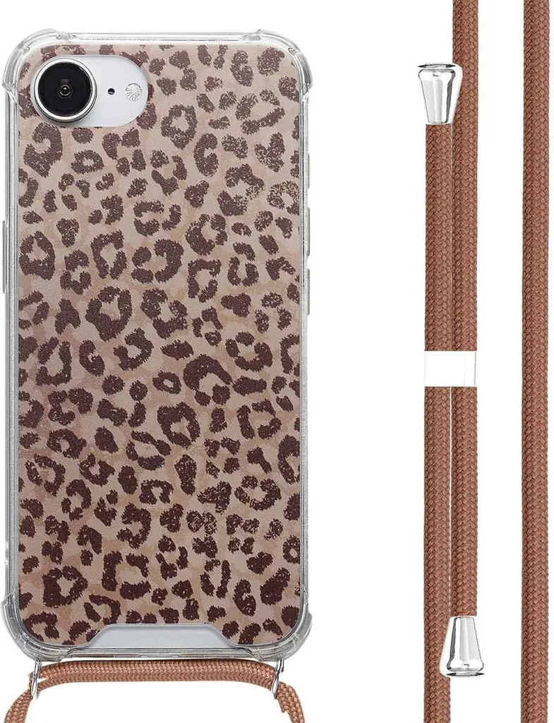 Custodia iPhone 16e con Laccio imoshion Leopard | Mani Libere e Sicure - 1