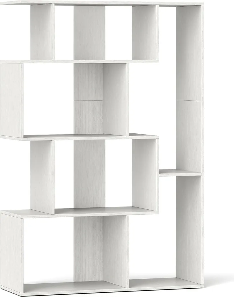 Bibliothèque blanche stable 6 cubes anti-chute pour meuble sûr