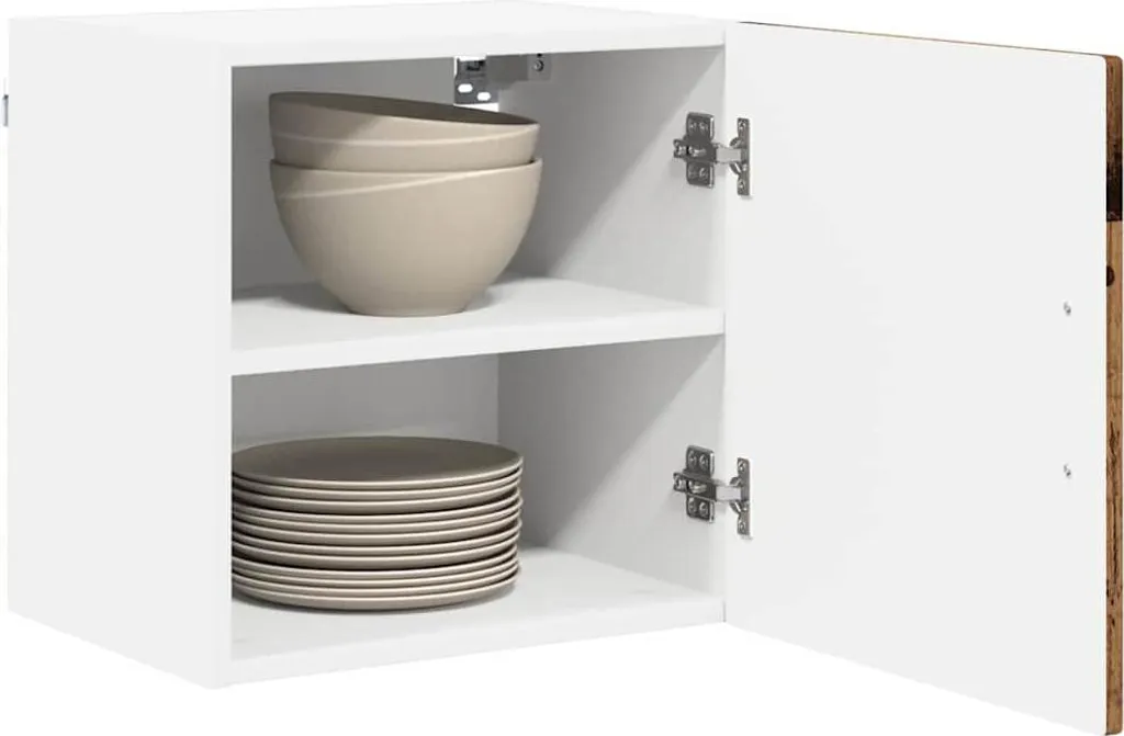 Armadietto Pensile Cucina vidaXL 2 pz Legno Antico Recuperato - 3