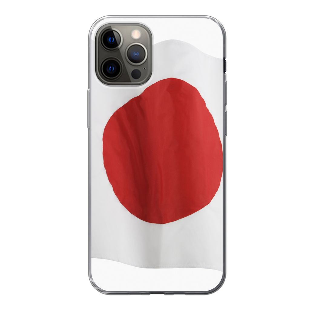 MuchoWow Handyhülle Schutzhülle Hülle für iPhone 13 Pro Die Flagge von Japan auf weißem Hintergrund Silikon Softcase Handy Hülle - Handy-Ta...