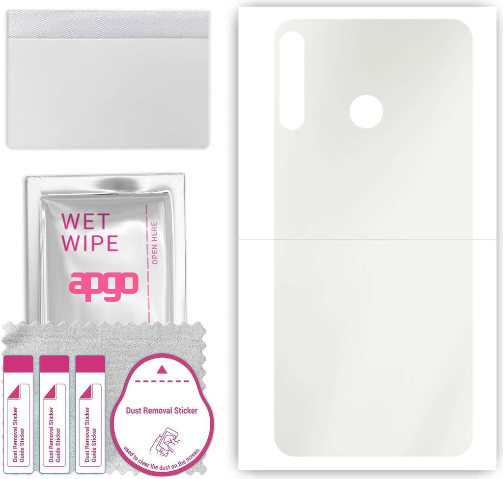 apgo Rückseite Schutzfolie, Matt, kompatibel mit Tecno Spark 4, Hinten Hydrogel-Displayschutzfolie mit Positionierhilfe, kratzfest, einfache Montage