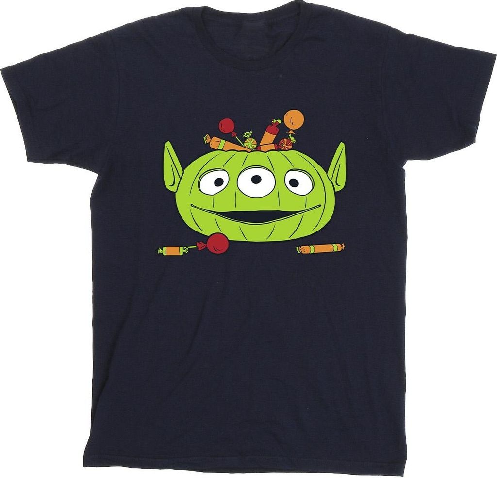 Toy Story - "Alien Pumpkin Basket" T-Shirt für Herren - Halloween BI52725 (4XL) (Marineblau)