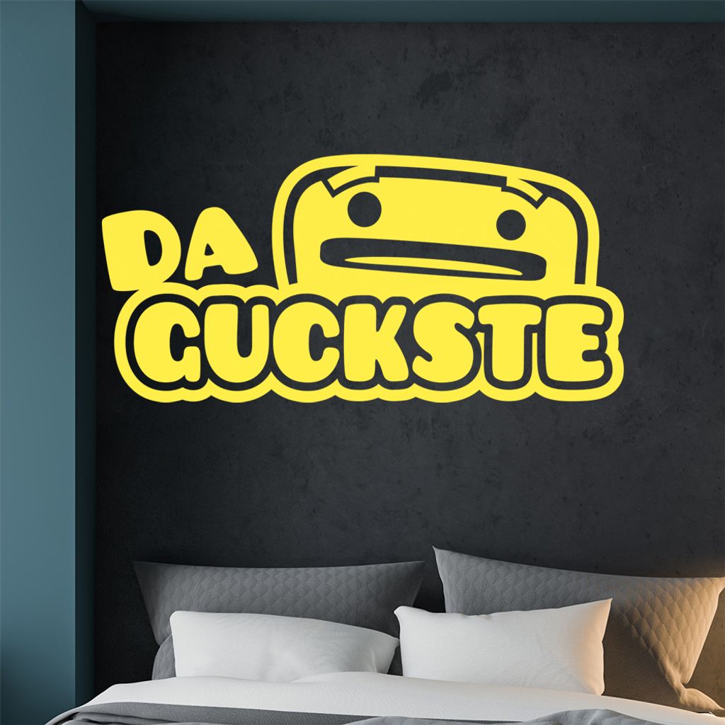 KIWISTAR Da guckste - Angeber Beweis Erfolg Erfahung Wissen Wandtattoo in 6 Größen - Wandaufkleber Wall Sticker - Dekoration, Küche, Wohnzimmer,...