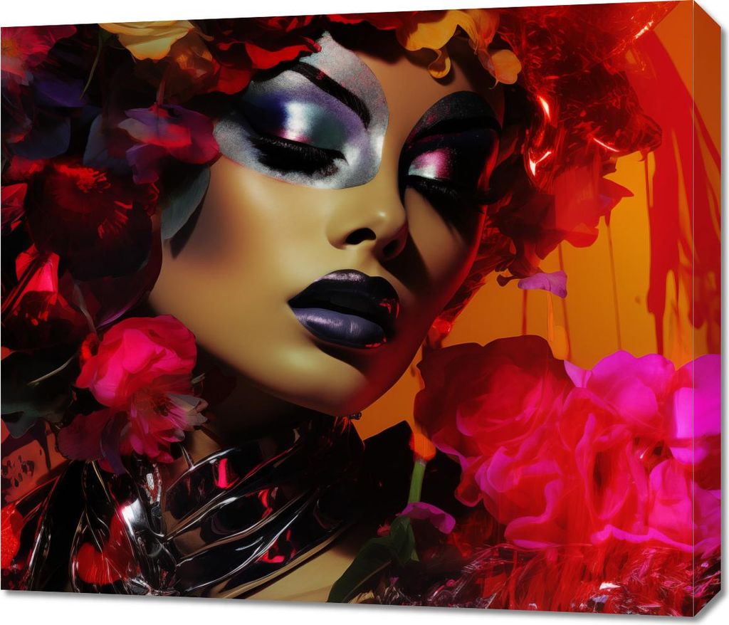 Bild 70x60cm Blumen Diva