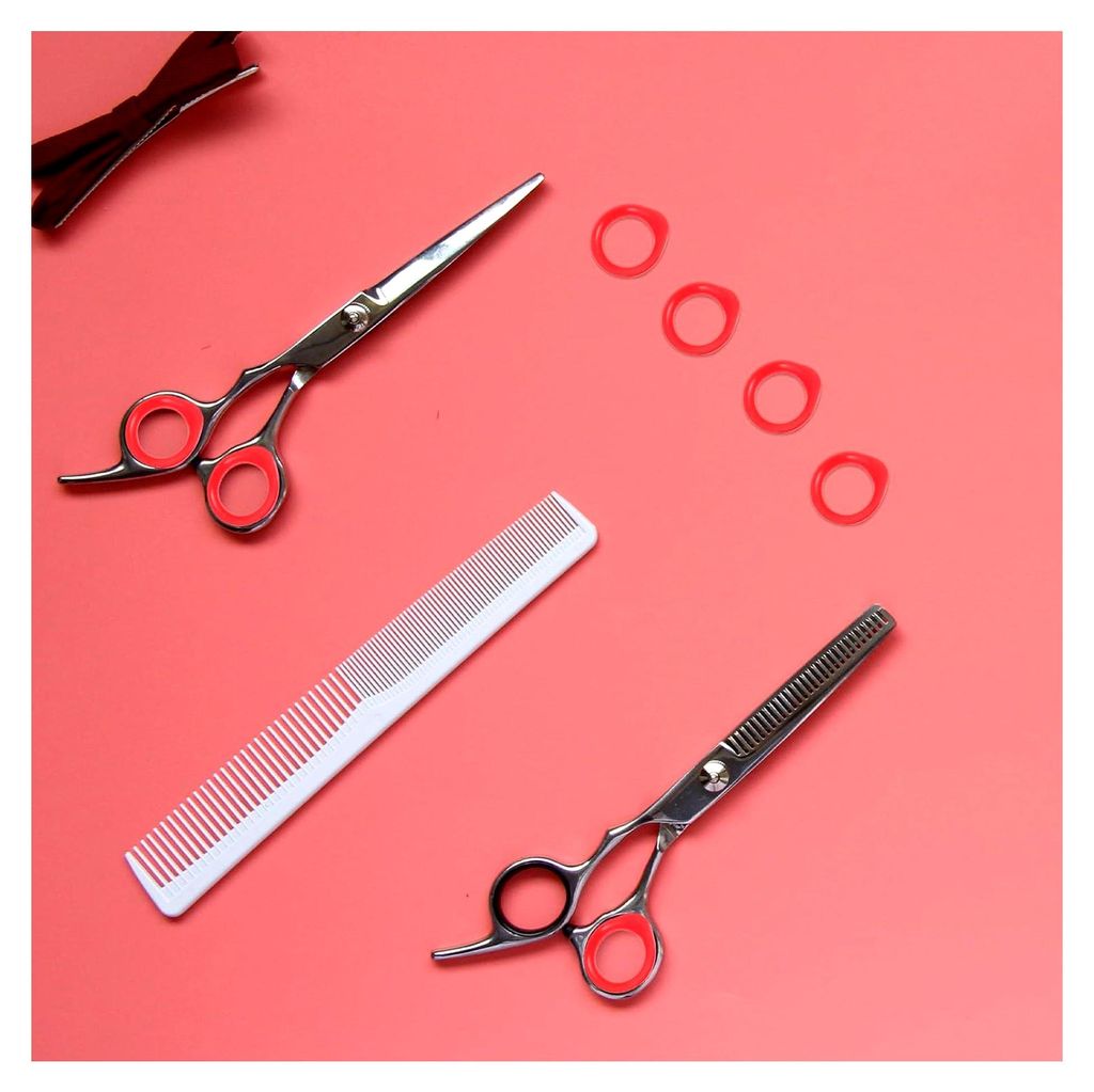 4 Stück Silikon Fingerschutz für Friseurscheren und Haustierscheren, rutschfeste Scherenringe, flexibler Fingerring für präzises Schneiden im S...