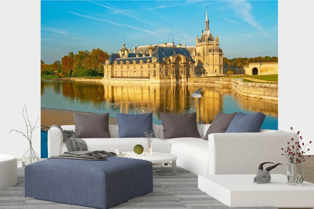 Vlies Fototapete MITTELALTERLICHE BURG 375 x 250 cm (inkl. Kleister) - Vlies Tapete, Wandtapete, Wandbilder - Tapete für Wohnzimmer Schlafzimmer, ...