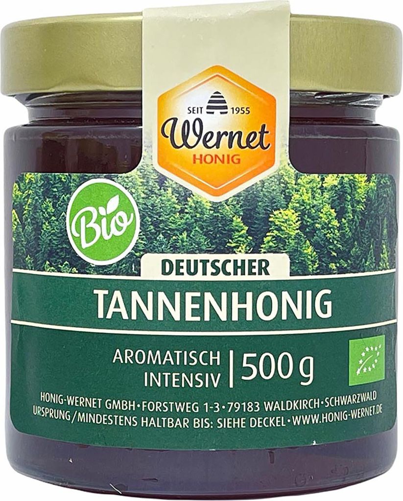 Honig Wernet -Tannenhonig aus den Schwarzwälder Tannenwäldern: im 500g Glas