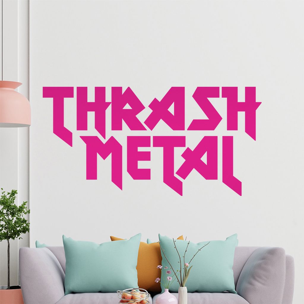 KIWISTAR Trash Metal Font - Hardcore Punk New Wave Wandtattoo in 6 Größen - Wandaufkleber Wall Sticker - Dekoration, Küche, Wohnzimmer, Schlafzi...