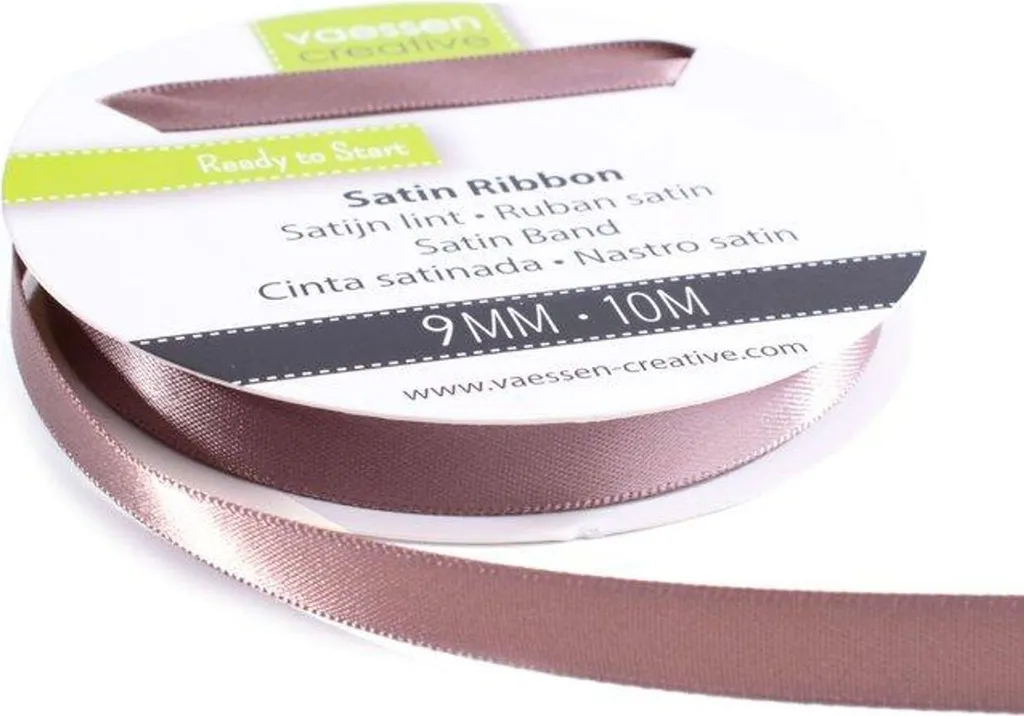 Ruban Satin Chocolat 9mm x 10m Idéal pour Mariage et Paquets Cadeaux