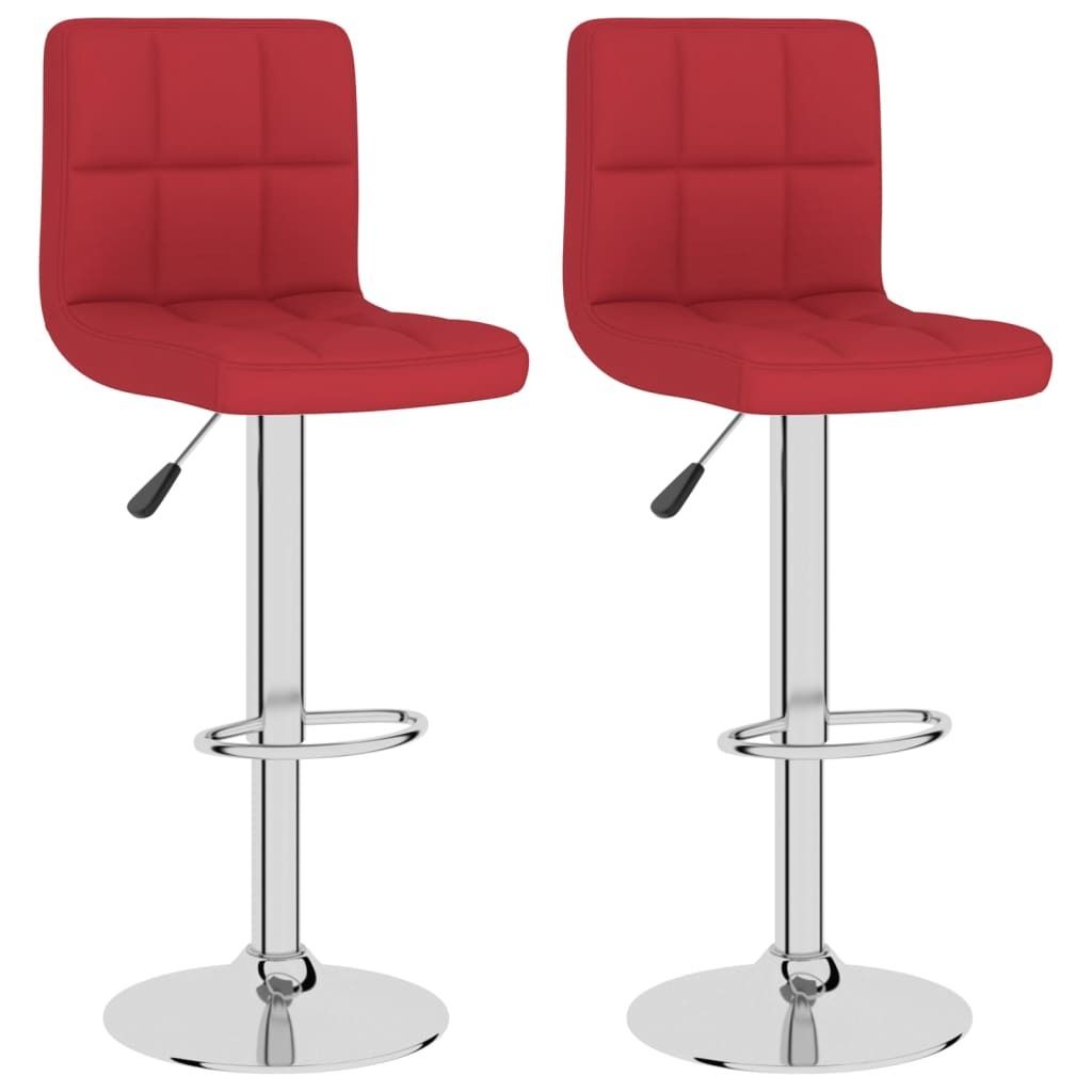 "SALE 2026"Barhocker 2er Set - Küchenstühle elegantes Design - Weinrot Stoff - 40x47x(90-111)cm - Barhocker DEMöbel684684